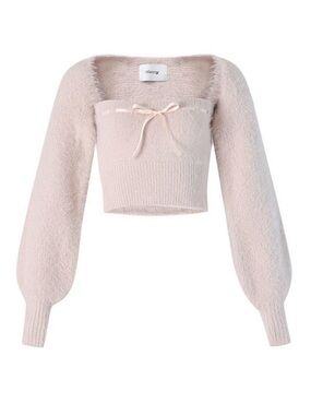Not Your Rose Soft Effy Bolero Set Pink